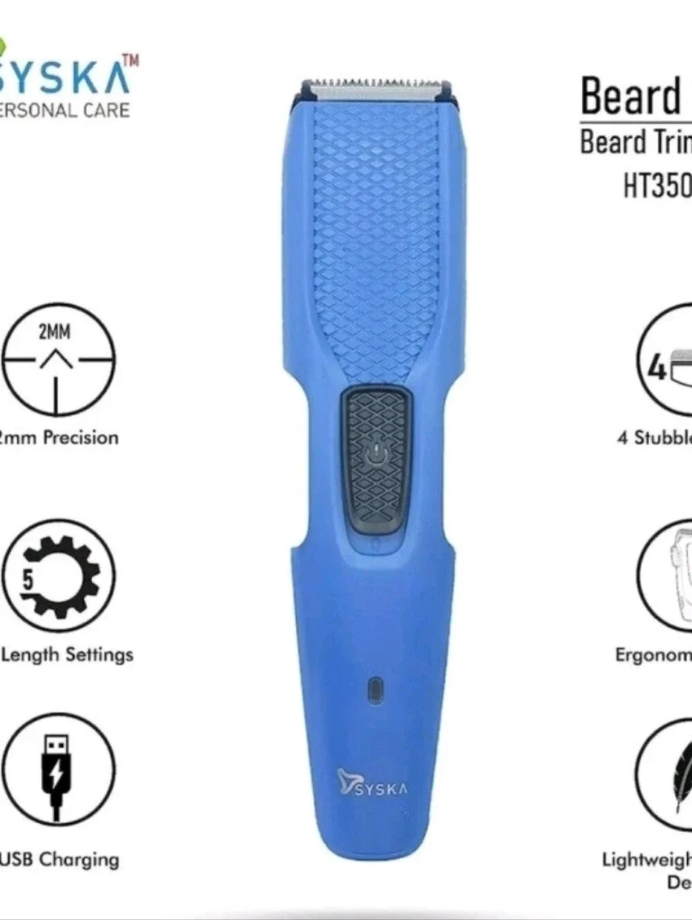 NIB Syska HT350U Beard Pro Trimmer Men's Hair Trimmer